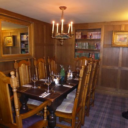 New oak dining room for upto eight people